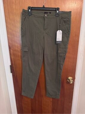 1822 Denim Cargo Ankle Skinny Pants - Olive